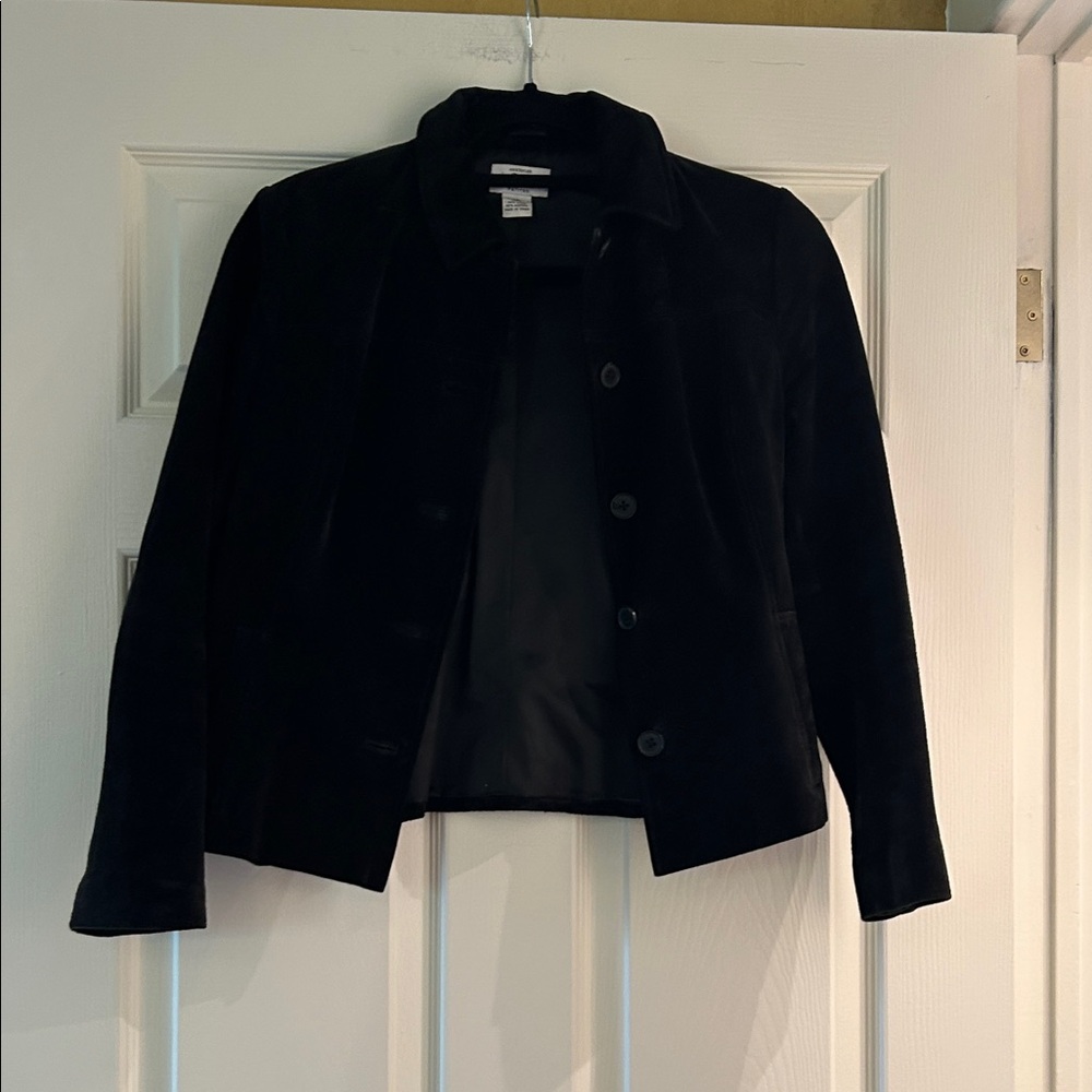 Classic Black Suede Women's Blazer